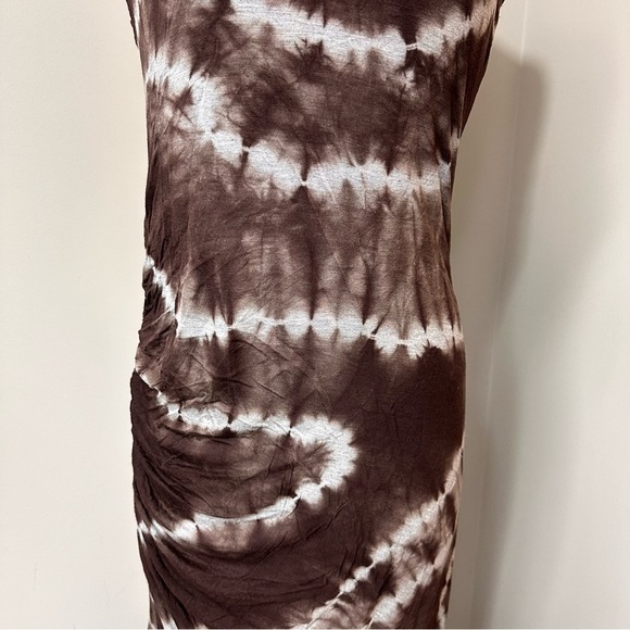 Young Fabulous & Broke Brown Tie-Dye Midi Dress in Size Medium - Picture 3 of 7